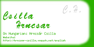 csilla hrncsar business card